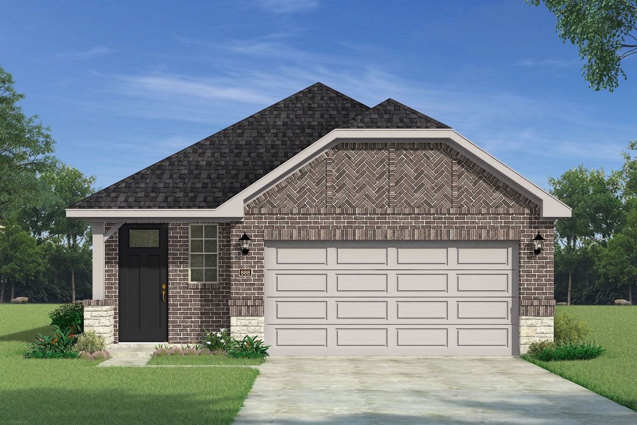 The Alford - Hill Country with Stone Elevation The Alford - Hill Country with Stone Elevation