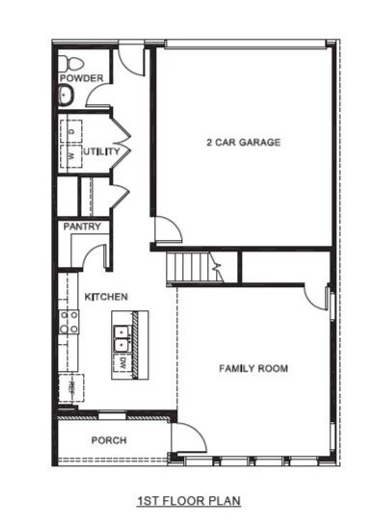 2D floor plan layout of this home in The Avenue, Allen, TX (Image 2).