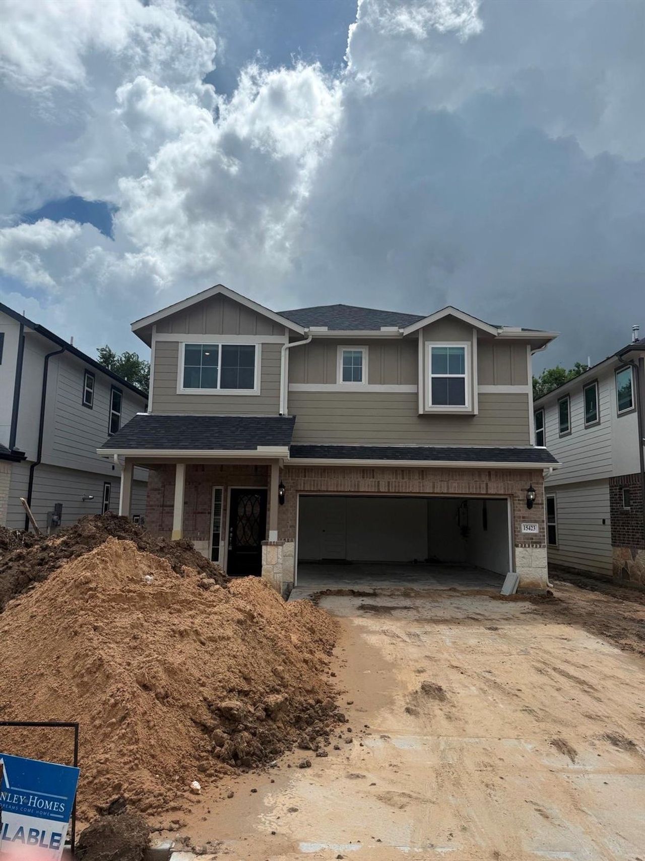 In-progress construction of a new home in Anderson Lake, Houston, TX (Image 2).
