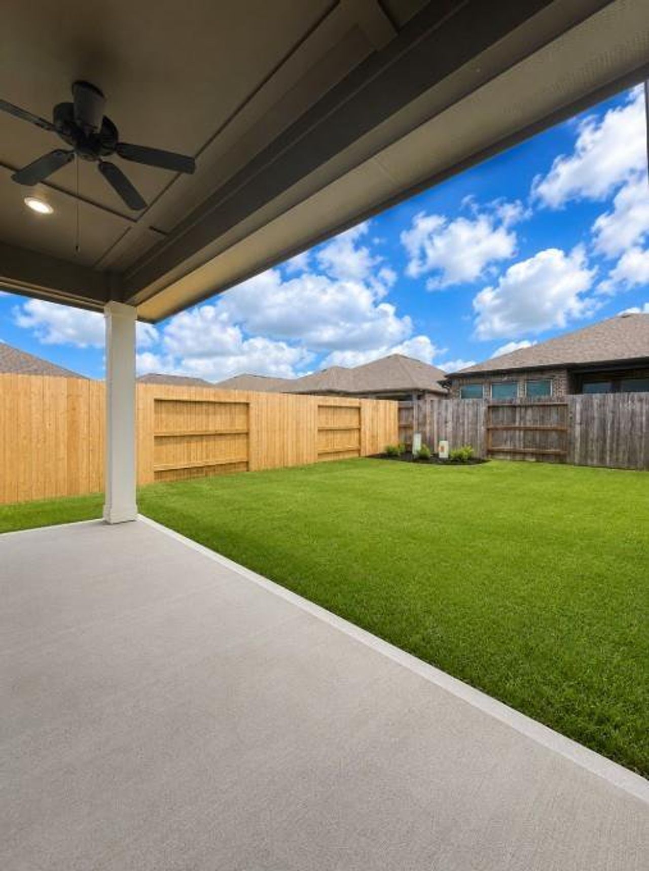 Exterior details and patio area of a home in Escondido, Magnolia (Image 2).
