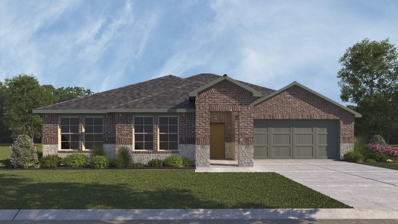 Representative exterior photo of a completed home built from the Dawson by D.R. Horton in The Woods at Lindsey Place, Anna, TX (Image 2). Representative exterior photo of a completed home built from the Dawson by D.R. Horton in The Woods at Lindsey Place, Anna, TX (Image 2).