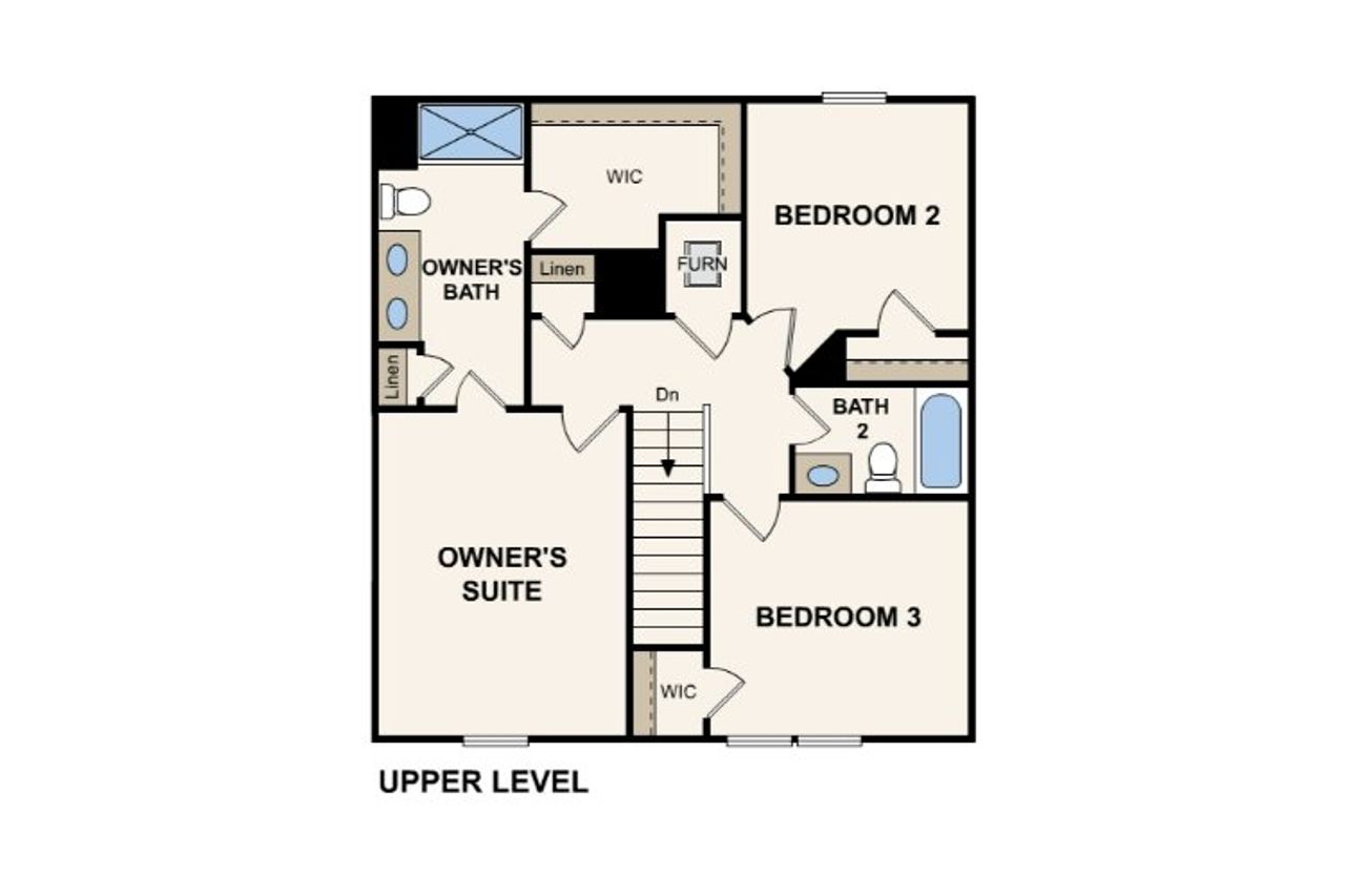 2D floor plan layout for the Ashton by Century Complete in Hudson Village, Cowpens, SC (Image 2).