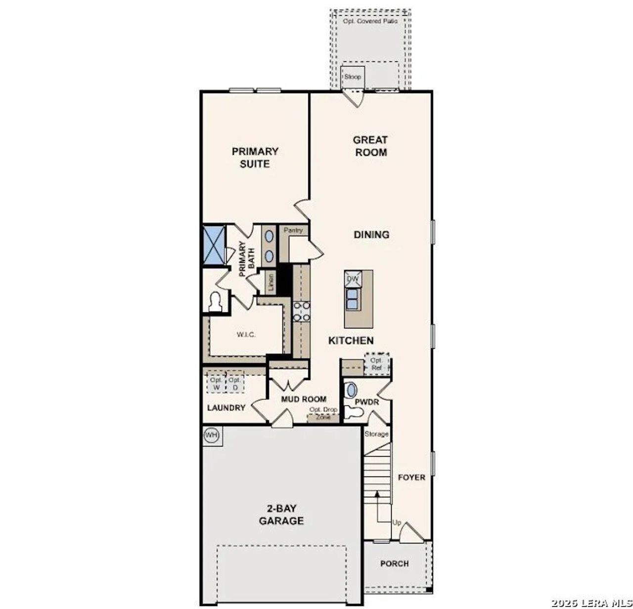 2D floor plan layout of this home in Agave, San Antonio, TX (Image 2).
