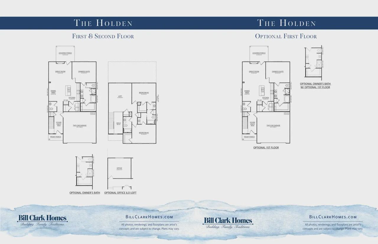 2D floor plan layout of this home in The Enclave, Greenville, NC (Image 2).