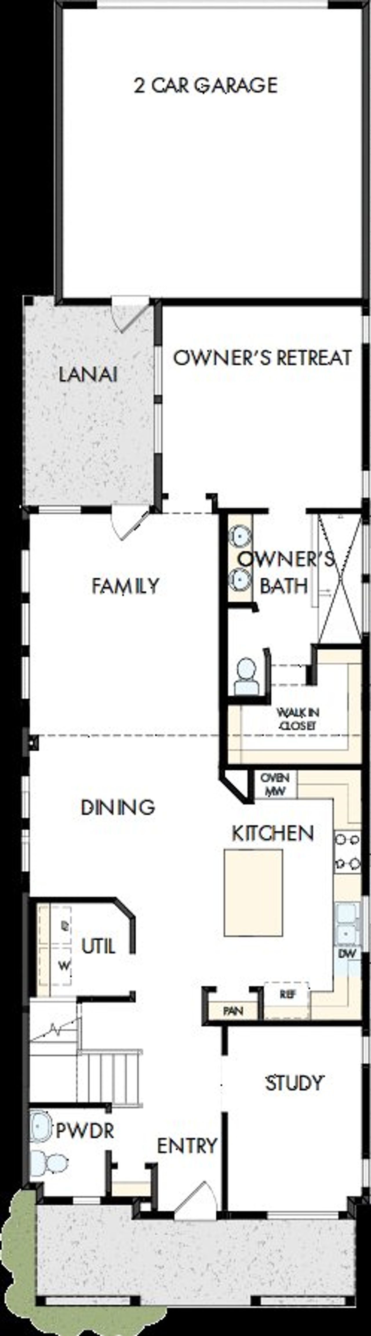 2D floor plan layout of this home in Weslyn Park in Sunbridge 34', St. Cloud, FL (Image 2).