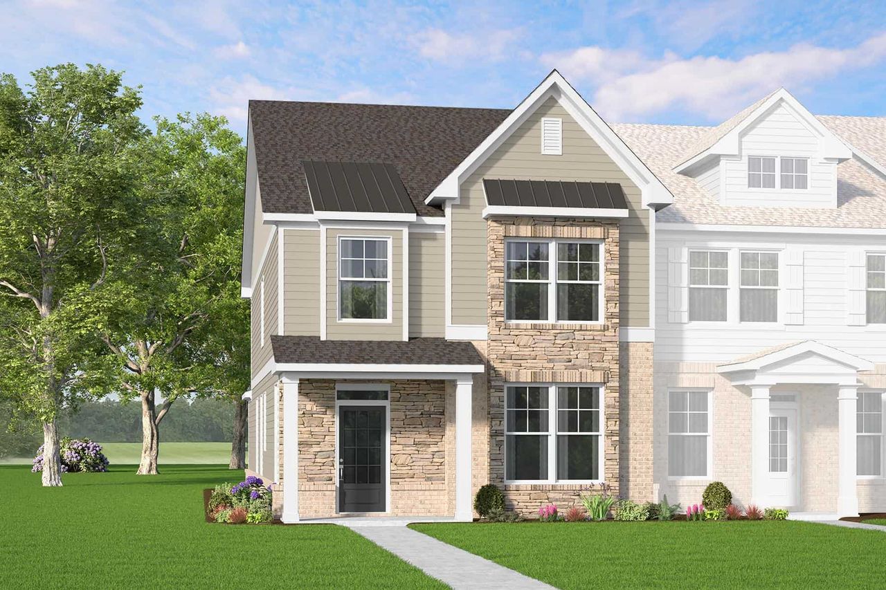 Representative exterior photo of a completed home built from the Mallard by McKinley Homes in Kinsley, Wake Forest, NC (Image 2).
