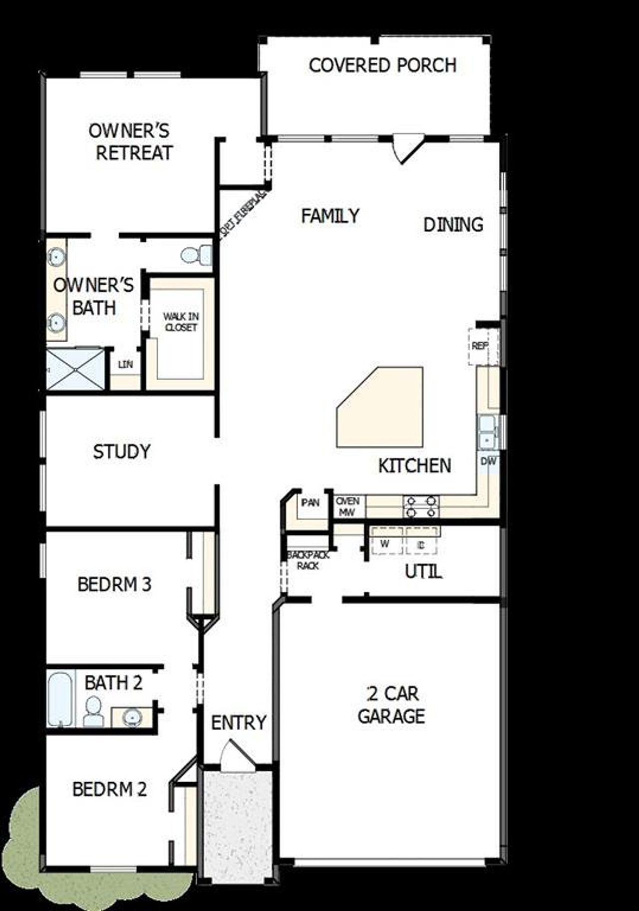 2D floor plan layout of this home in Creekshaw – Classic, Royse City, TX (Image 2). 2D floor plan layout of this home in Creekshaw – Classic, Royse City, TX (Image 2).