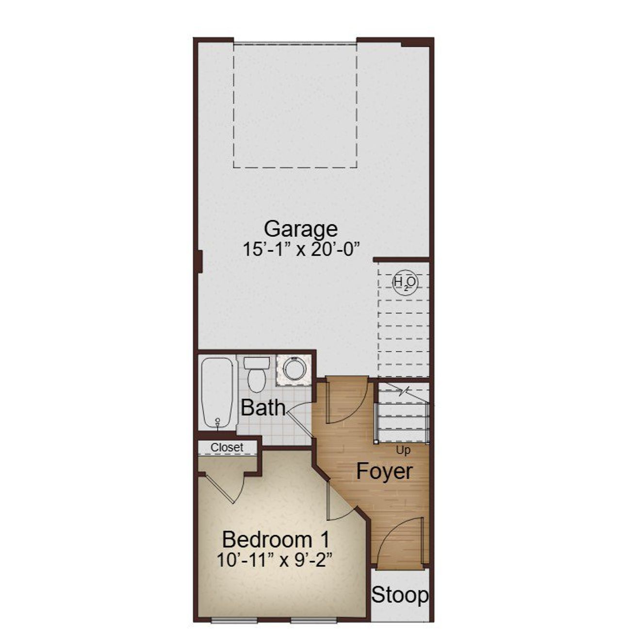2D floor plan layout for the Harmovy by McKinley Homes in Array, Atlanta, GA (Image 2).