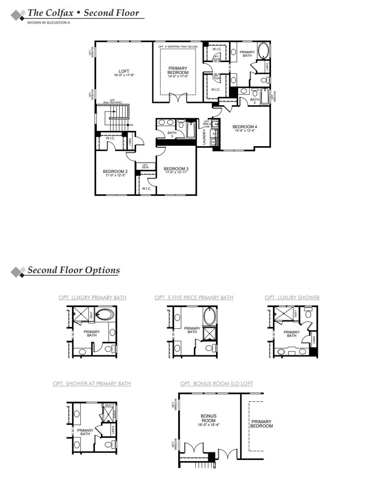 2D floor plan layout of this home in Rone Creek, Waxhaw, NC (Image 2).