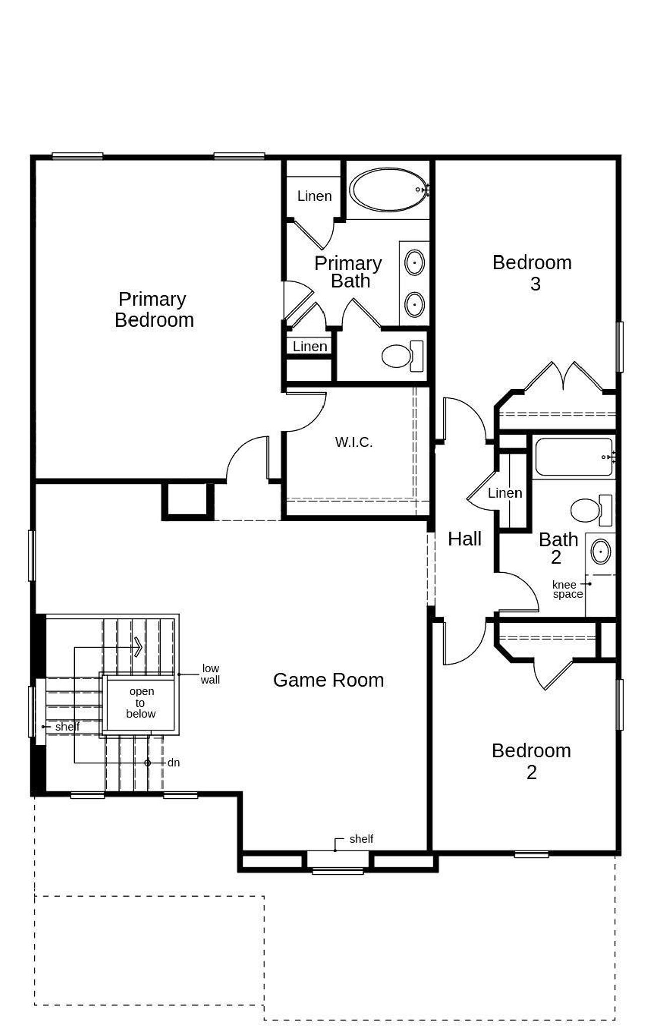 This floor plan features 3 bedrooms, 2 full baths, 1 half bath, and over 2,500 square feet of living space. This floor plan features 3 bedrooms, 2 full baths, 1 half bath, and over 2,500 square feet of living space.