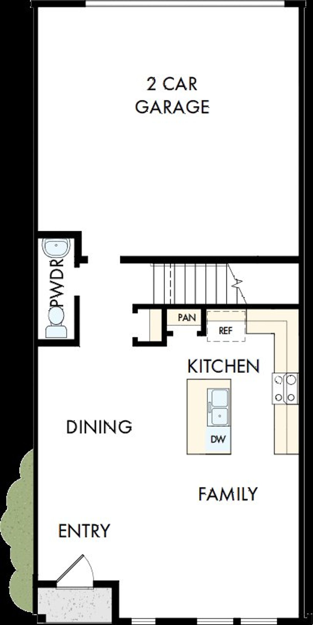 2D floor plan layout of this home in Westwood Reserve, Charlotte, NC (Image 2).