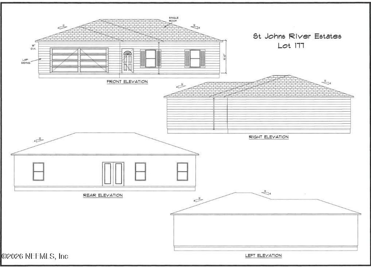 Exterior rendering of this home design in , Satsuma, FL (Image 2).