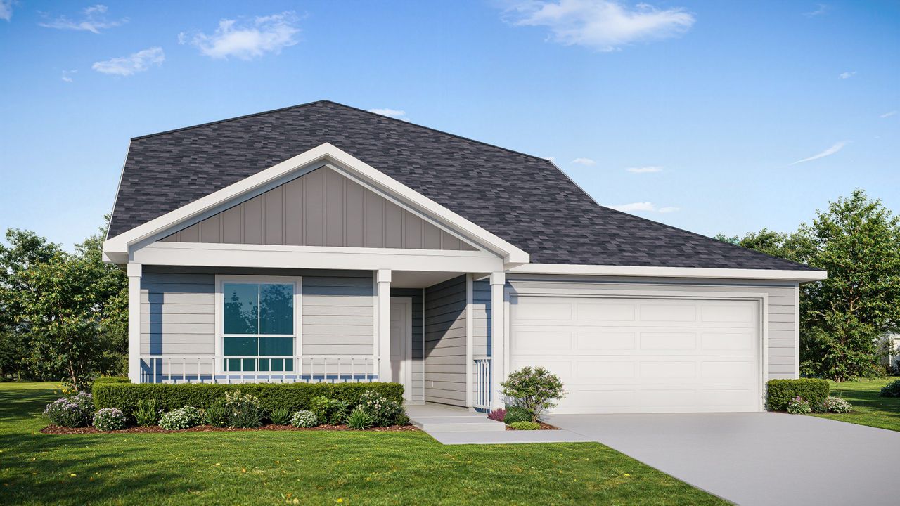 Representative exterior photo of a completed home built from the Meyerson by DRB Homes in Morningside, Josephine, TX (Image 2).