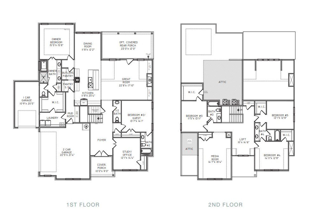 2D floor plan layout for the Rose by David Patterson Homes in Long Hollow Landing, Gainesville, GA (Image 2). 2D floor plan layout for the Rose by David Patterson Homes in Long Hollow Landing, Gainesville, GA (Image 2).