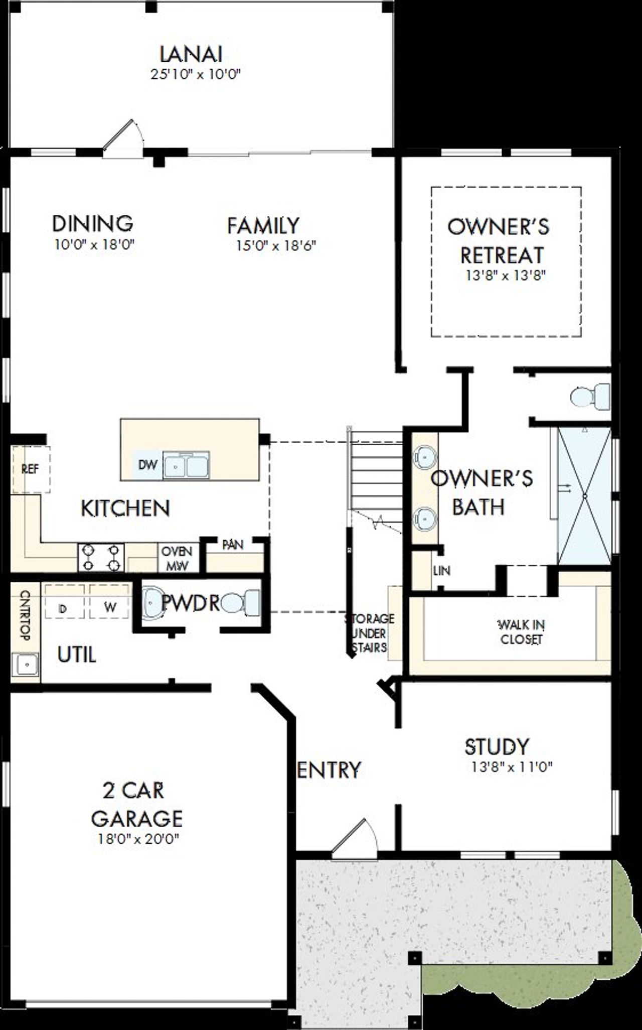 2D floor plan layout of this home in Mariposa at EverRange, Jacksonville, FL (Image 2). 2D floor plan layout of this home in Mariposa at EverRange, Jacksonville, FL (Image 2).