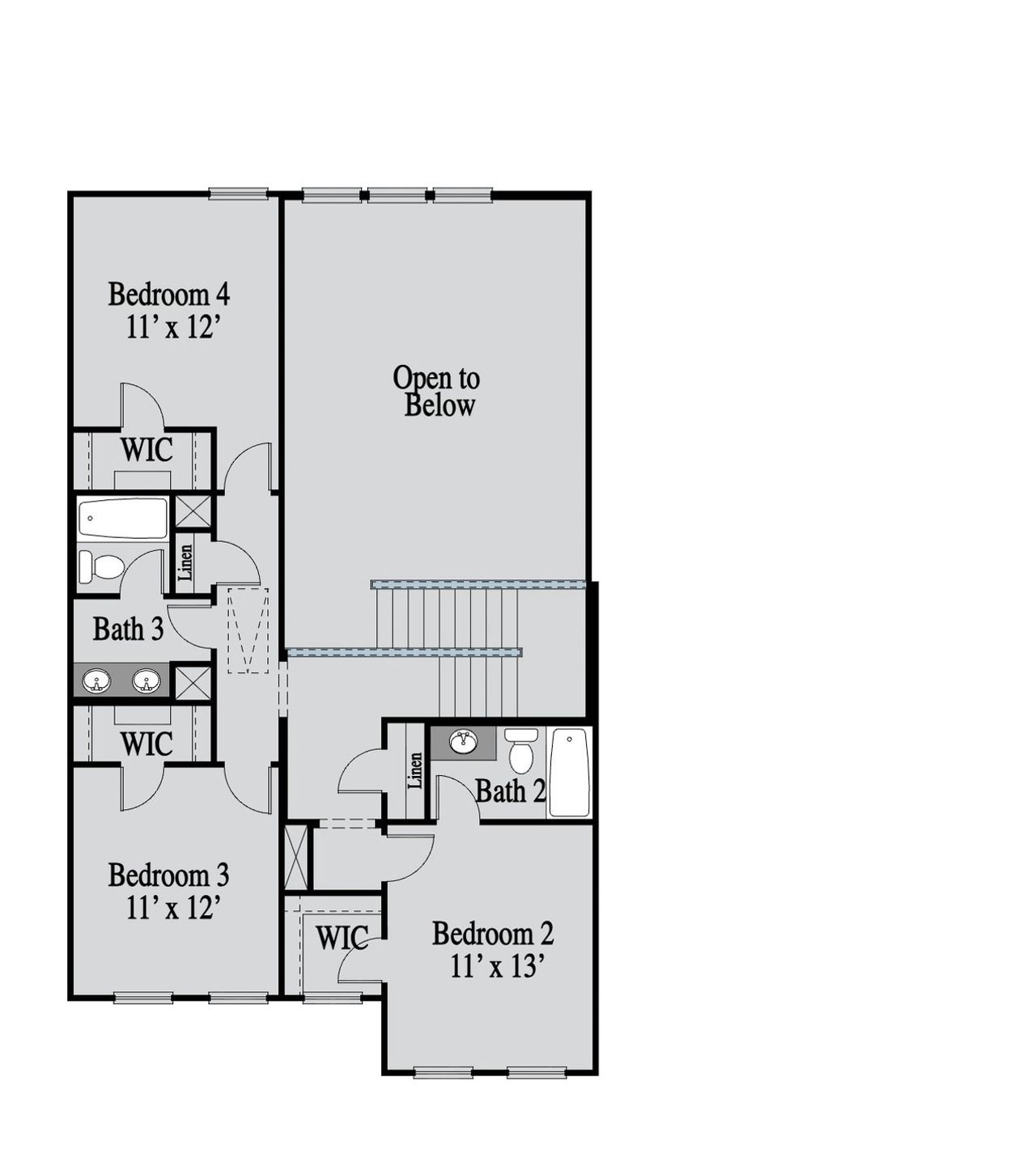 2D floor plan layout of this home in Pickens Bluff, Hiram, GA (Image 2).