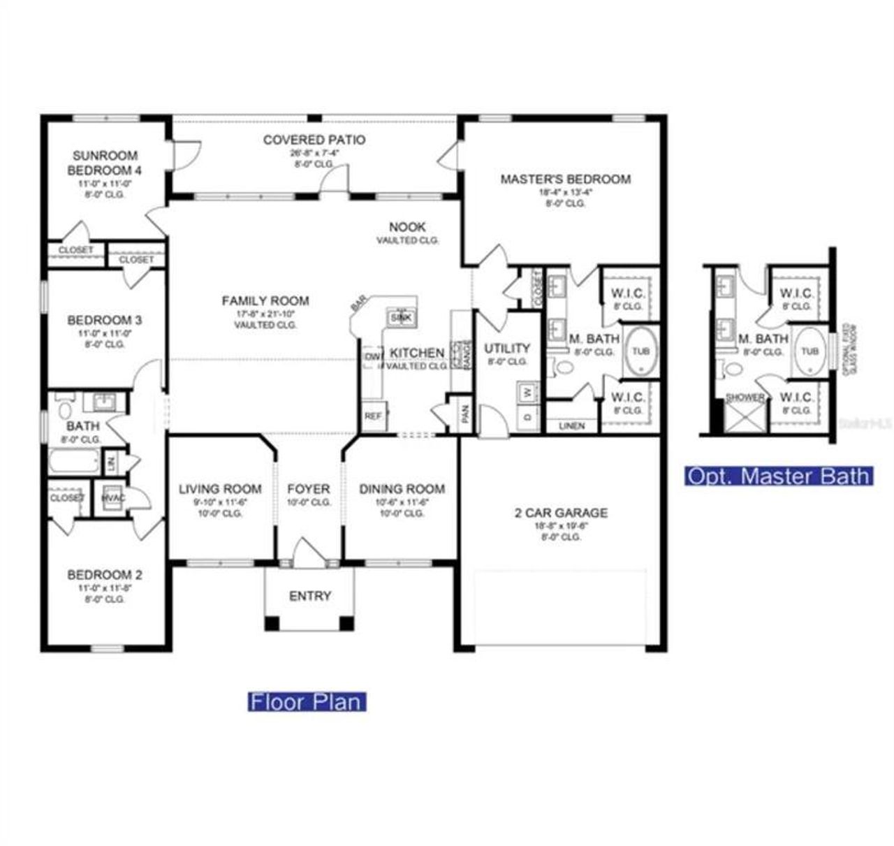 2D floor plan layout of this home in North Port, North Port, FL (Image 2).