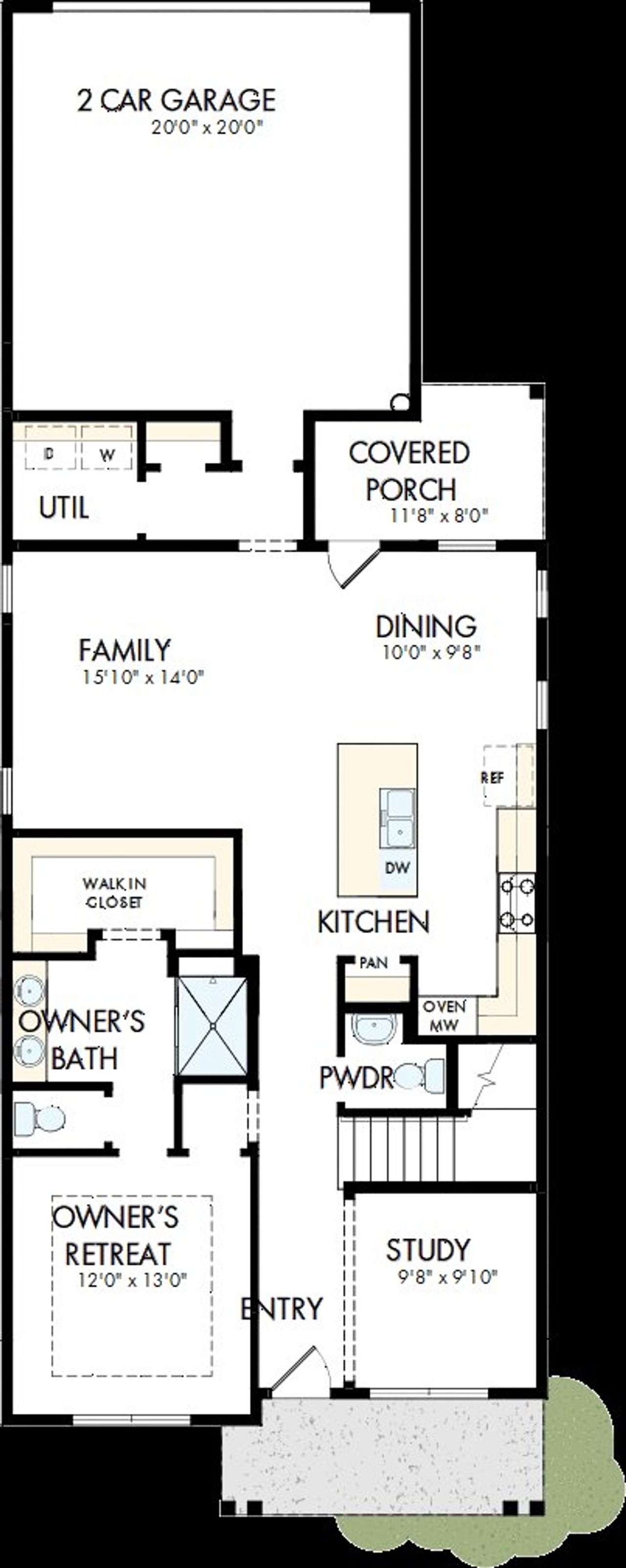 2D floor plan layout of this home in Whitley Preserve – Park Collection, Mint Hill, NC (Image 2). 2D floor plan layout of this home in Whitley Preserve – Park Collection, Mint Hill, NC (Image 2).
