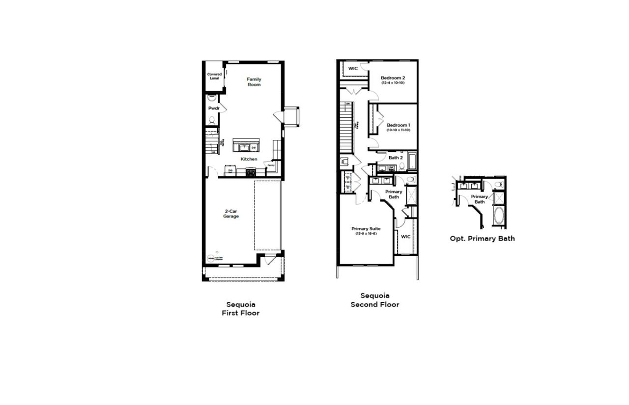 2D floor plan layout of this home in The Brooke, Brandon, FL (Image 2).