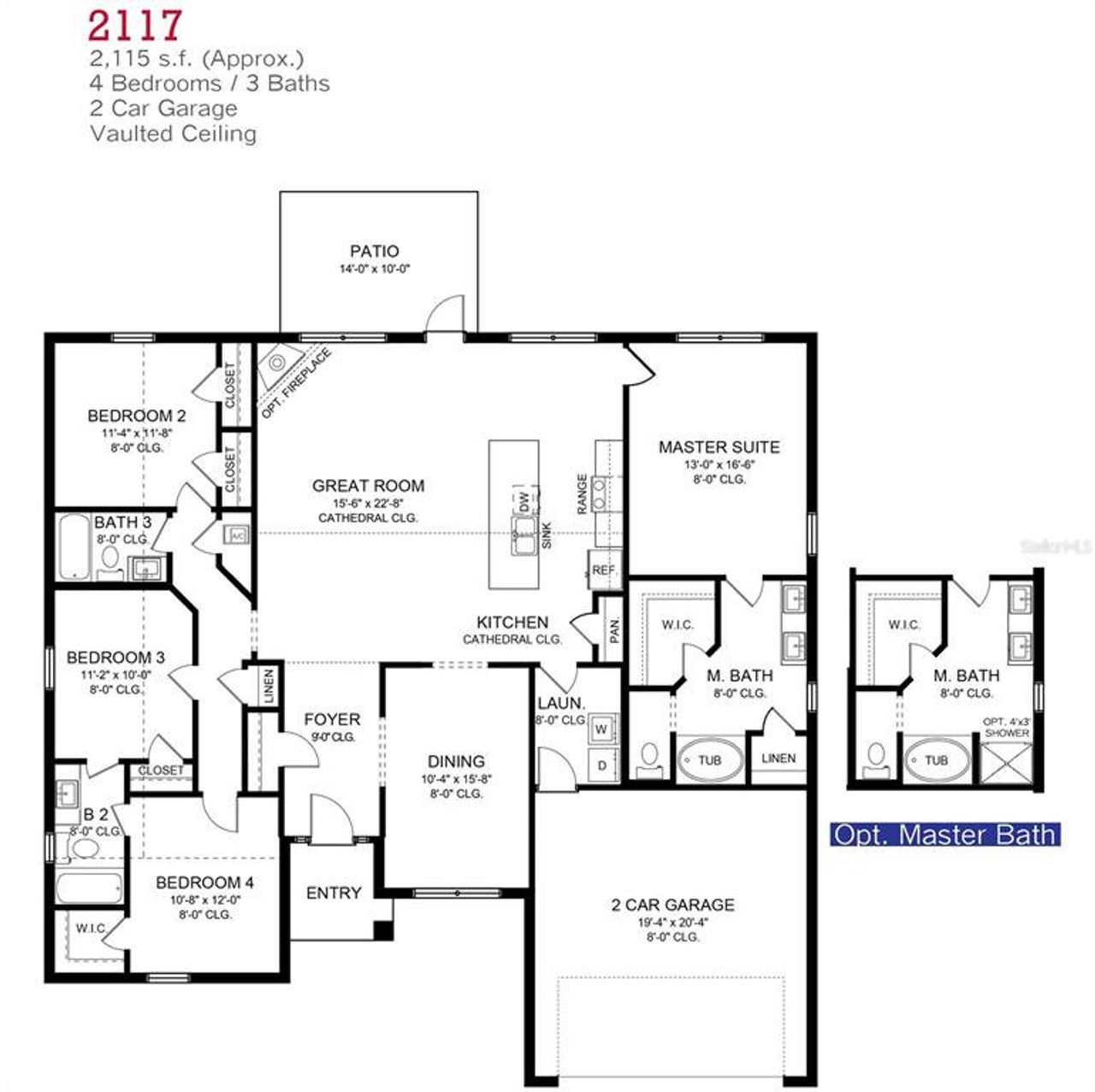 2D floor plan layout of this home in Port Charlotte, Port Charlotte, FL (Image 2).
