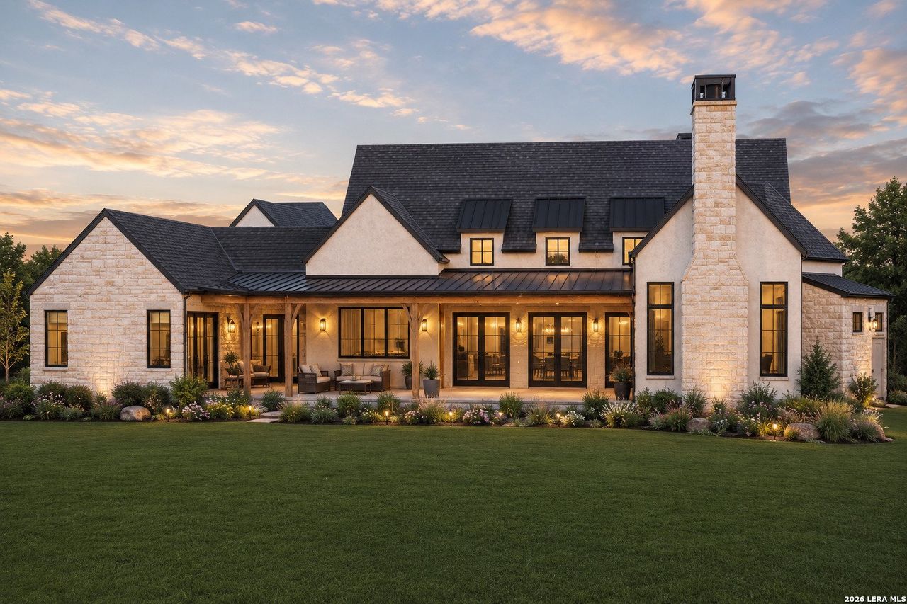 Front exterior of a new home in , New Braunfels, TX, highlighting curb appeal (Image 2).
