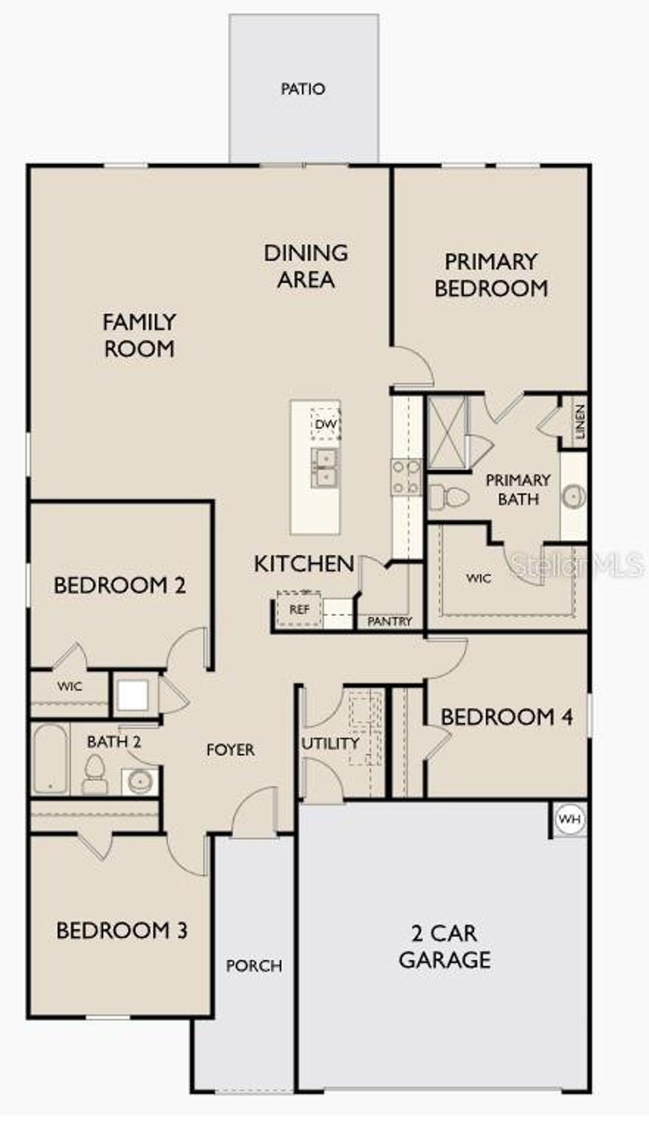 2D floor plan layout of this home in Scenic Terrace, Lake Hamilton, FL (Image 2). 2D floor plan layout of this home in Scenic Terrace, Lake Hamilton, FL (Image 2).