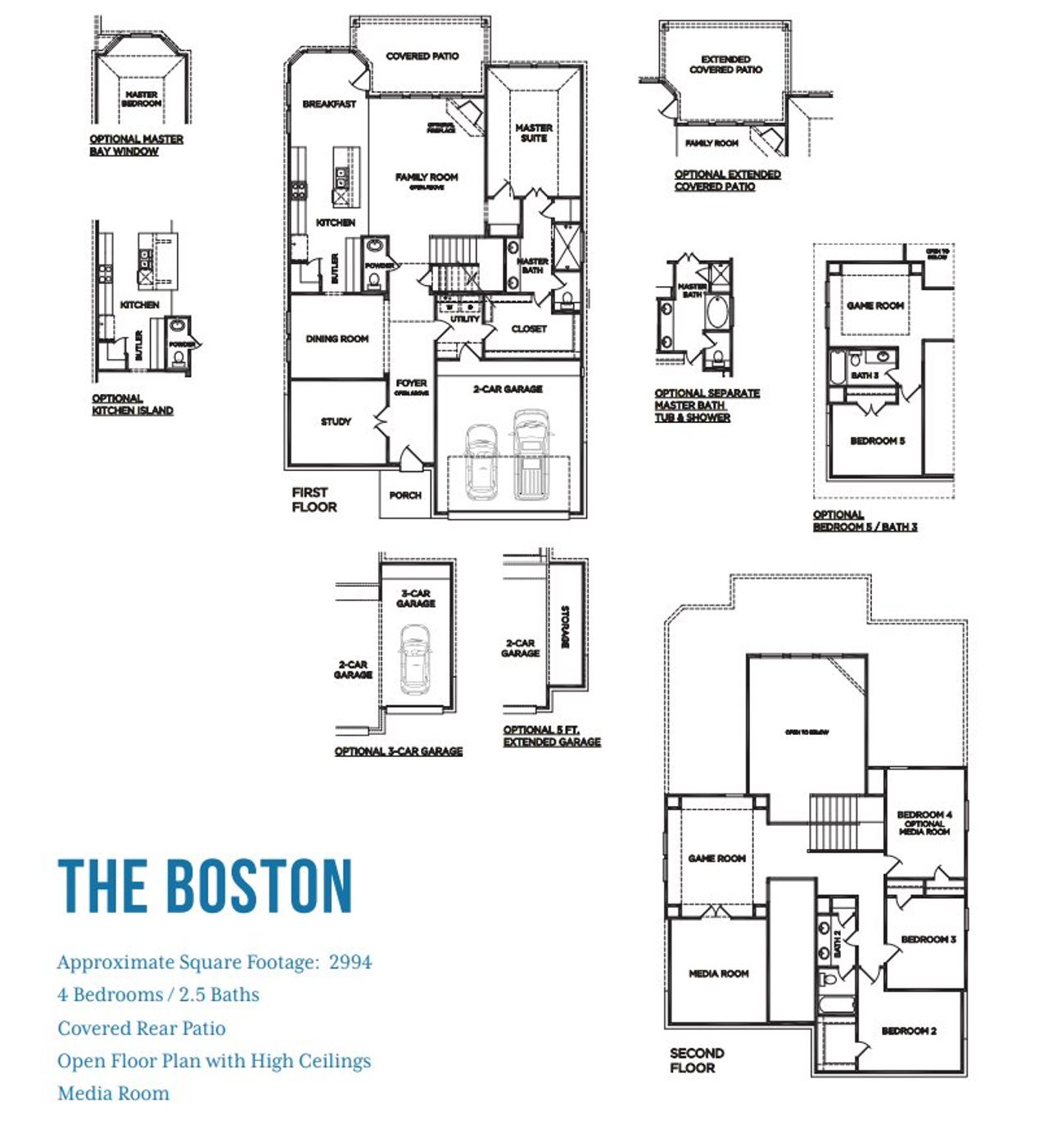 2D floor plan layout for the The Boston by McKinley Homes in Fieldstone, Katy, TX (Image 2). 2D floor plan layout for the The Boston by McKinley Homes in Fieldstone, Katy, TX (Image 2).