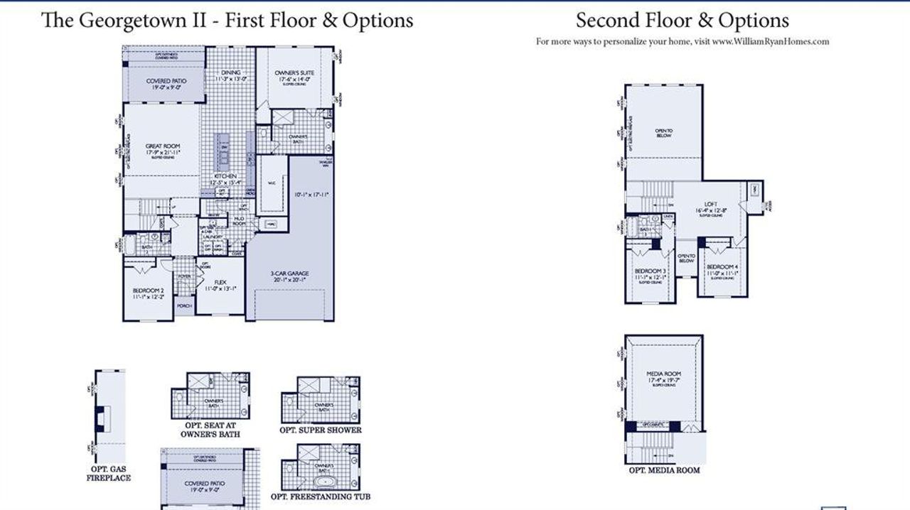 The Georgetown II Floorplan Options