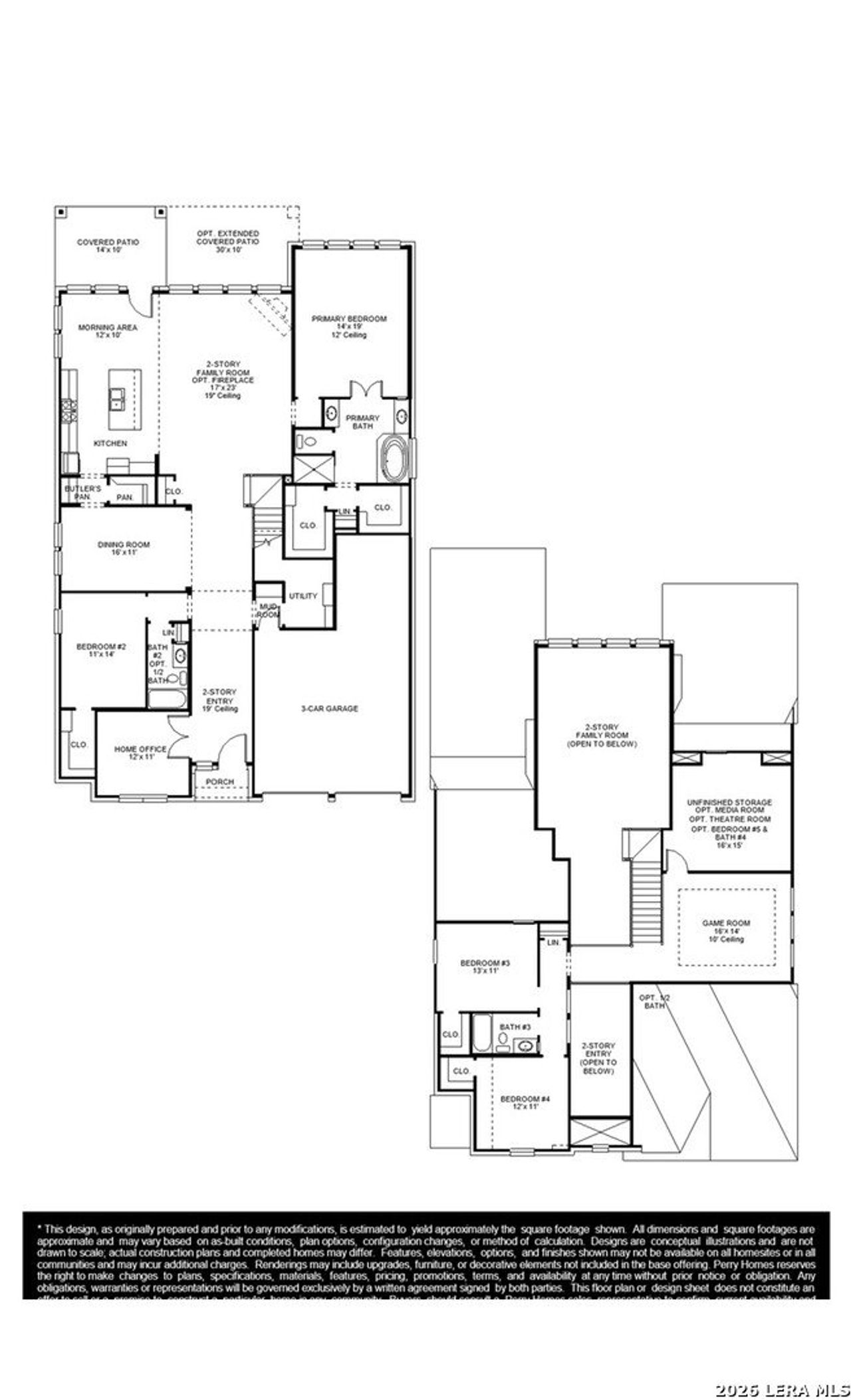 2D floor plan layout of this home in The Ranches at Creekside, Boerne, TX (Image 2).