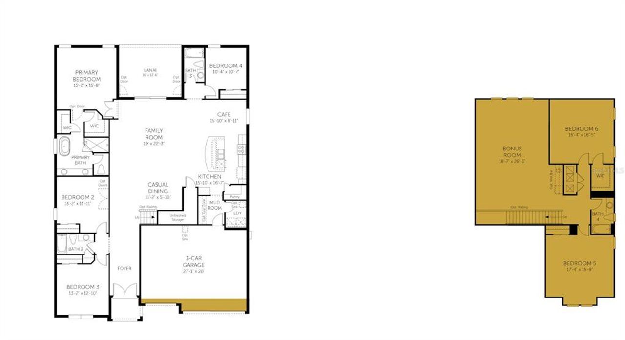 2D floor plan layout of this home in Waterlin, St. Cloud, FL (Image 2). 2D floor plan layout of this home in Waterlin, St. Cloud, FL (Image 2).