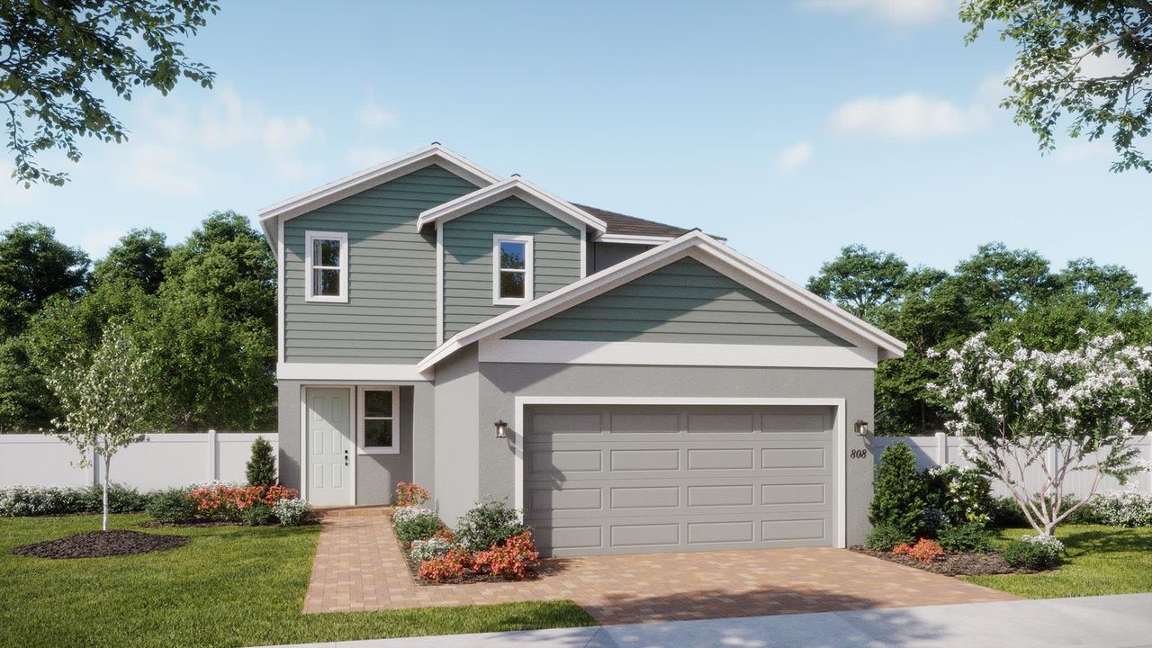 Transitional Elevation | Destin | Beresford Woods | New Homes in Deland, FL by Landsea Homes