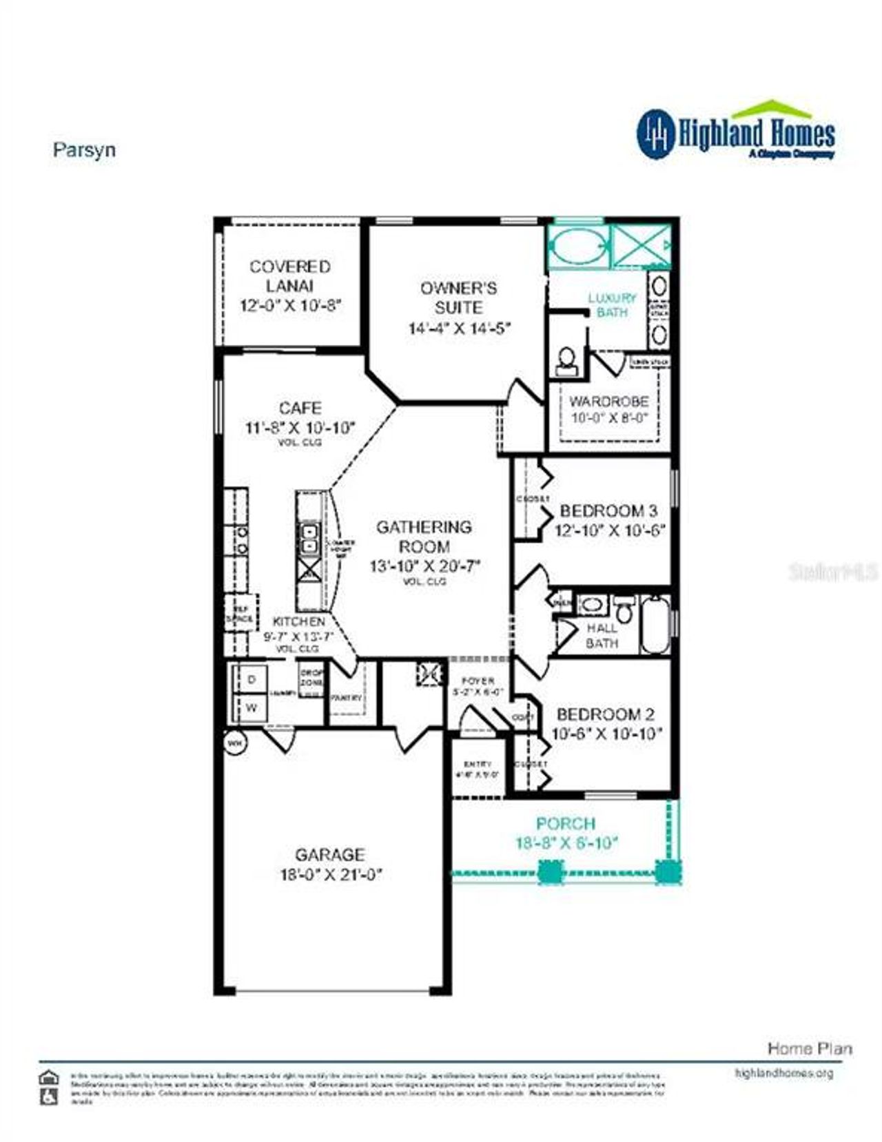 2D floor plan layout of this home in Cypress Ridge Ranch, Wimauma, FL (Image 2).