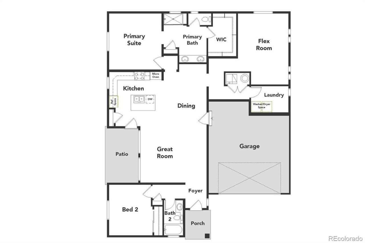 2D floor plan layout of this home in Green Valley Ranch, Aurora, CO (Image 2). 2D floor plan layout of this home in Green Valley Ranch, Aurora, CO (Image 2).