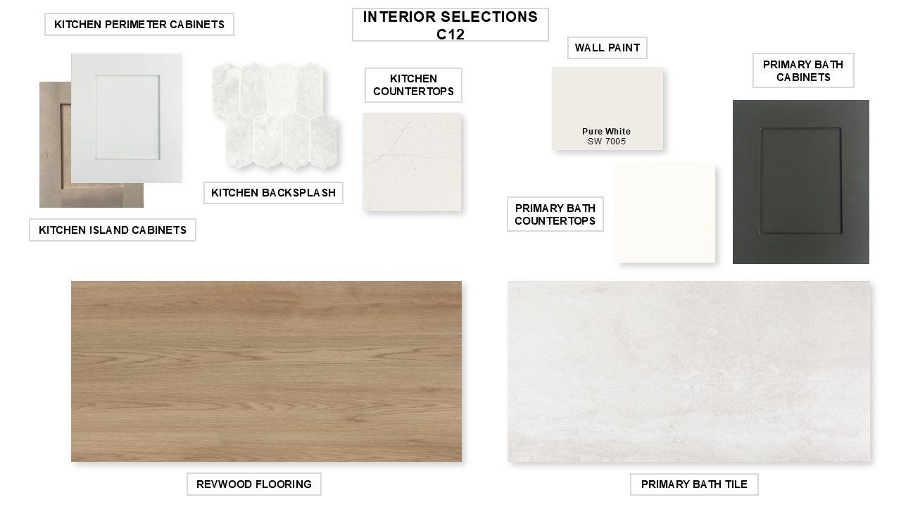 Sample of building materials used in homes in Sanctuary at Seaire, Parrish (Image 2).