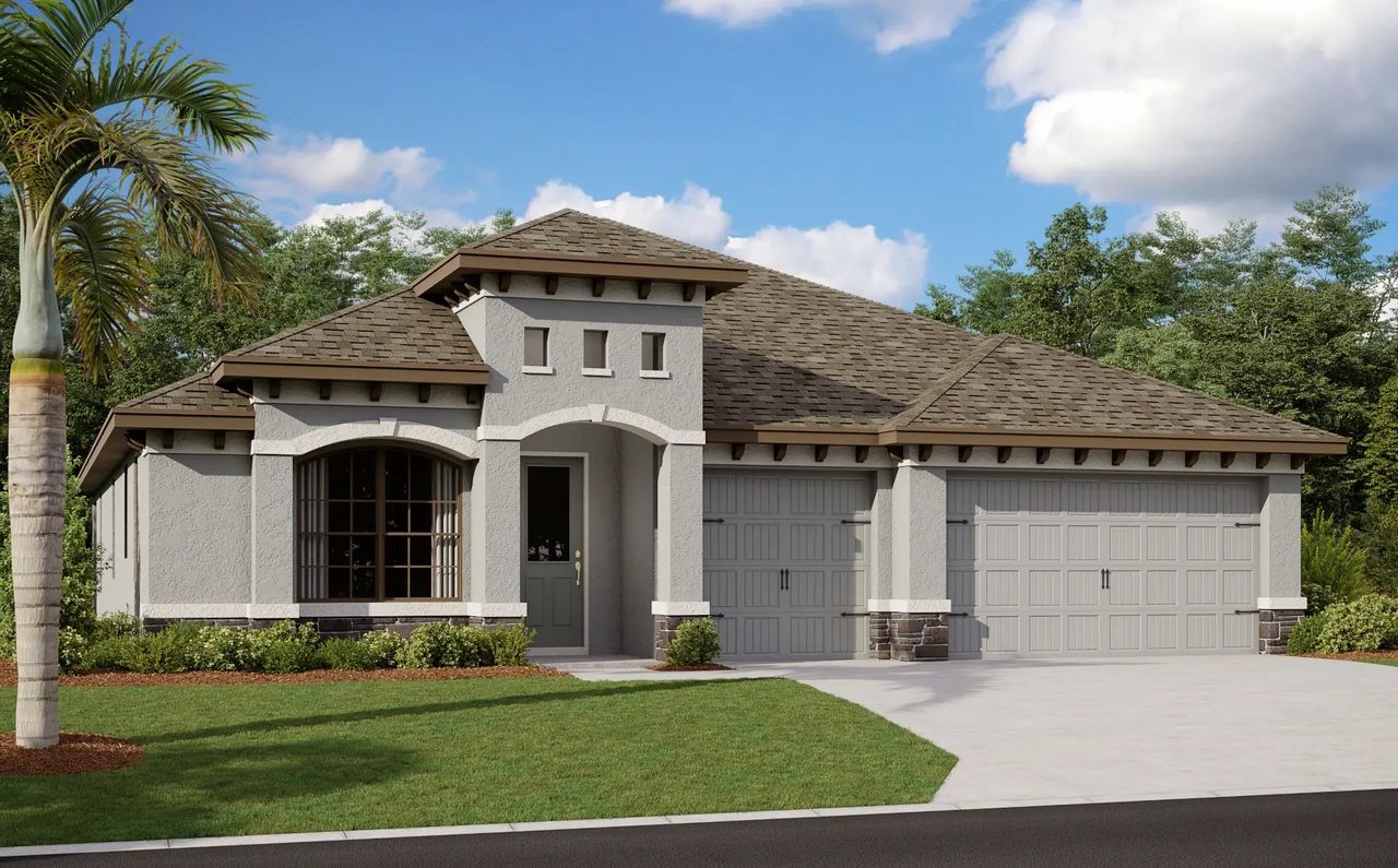 Representative exterior photo of a completed home built from the Verona by Vitale Homes in Royal Highlands, Brooksville, FL (Image 2).