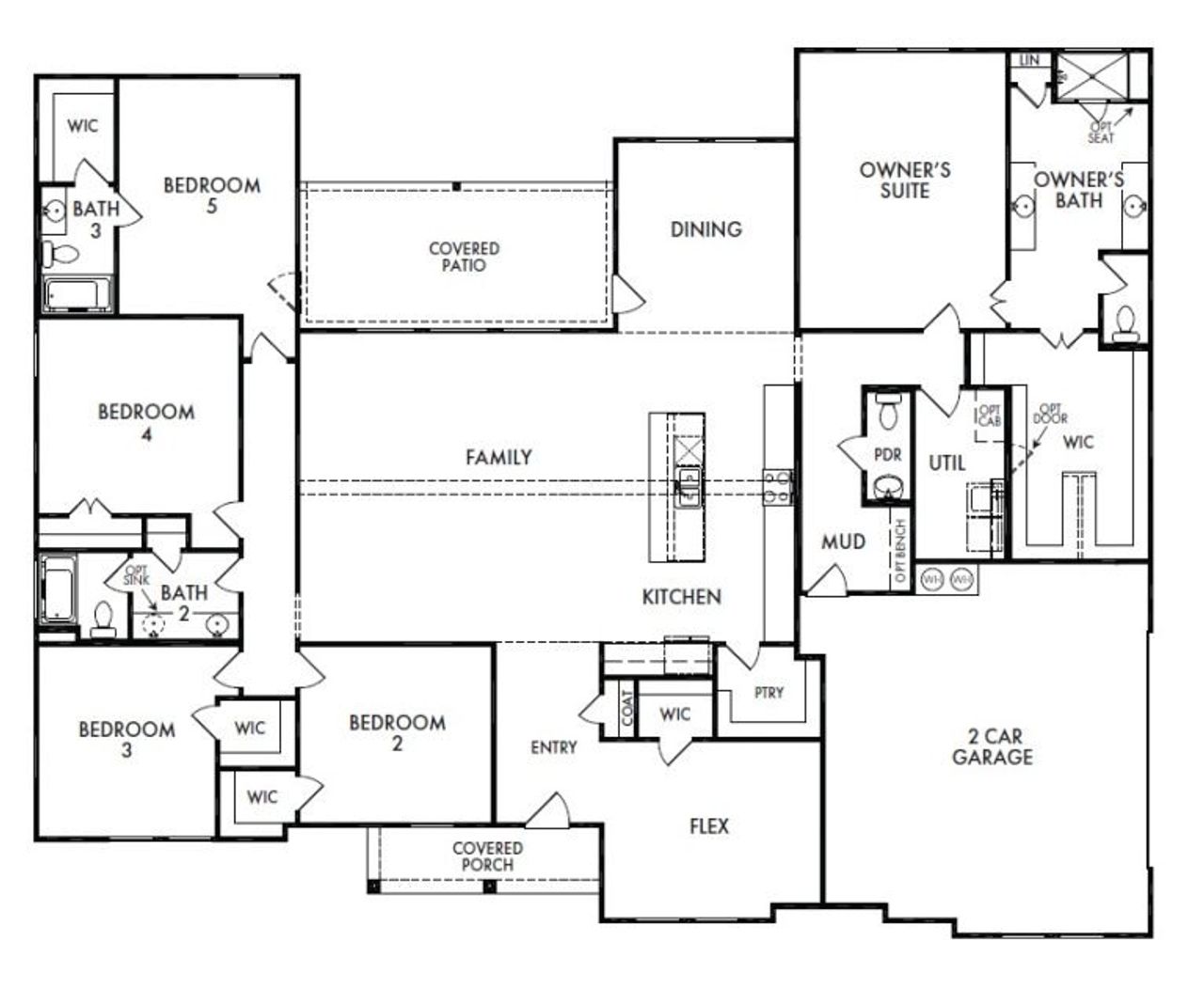 2D floor plan layout of this home in Estates of Palmer, Palmer, TX (Image 2).