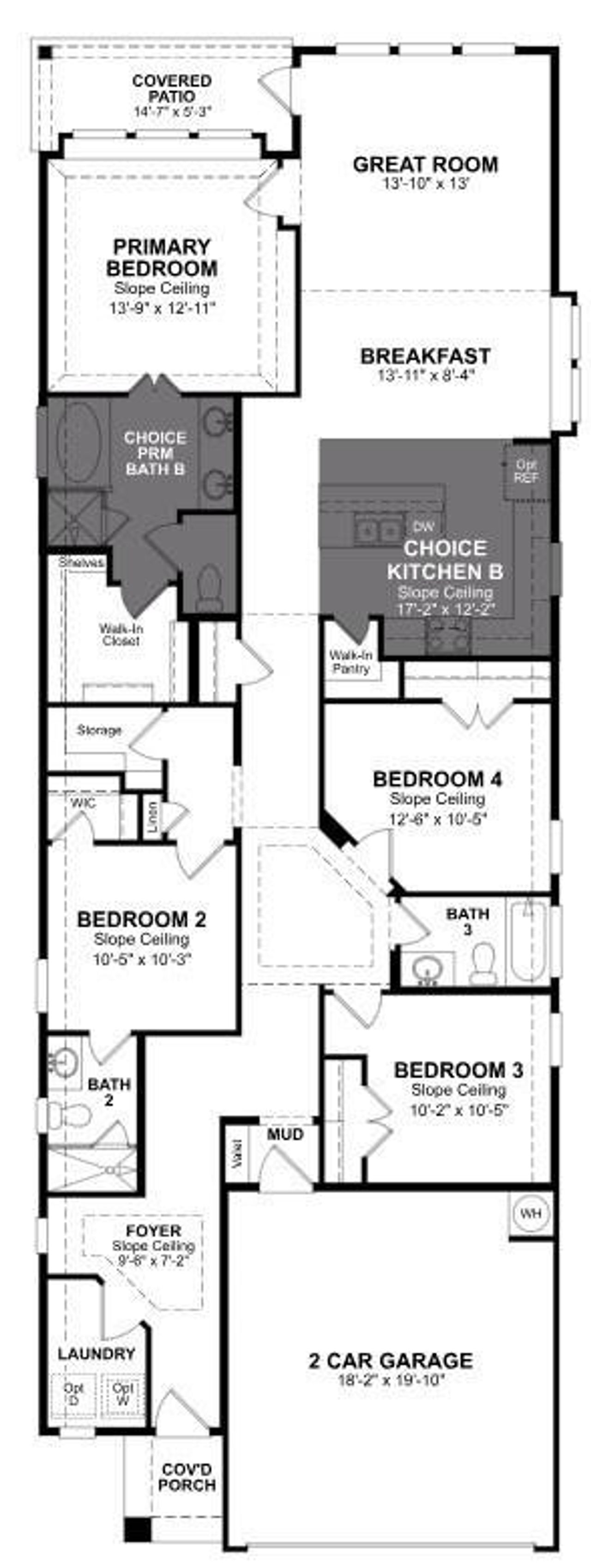 2D floor plan layout of this home in Ellwood, Iowa Colony, TX (Image 2).