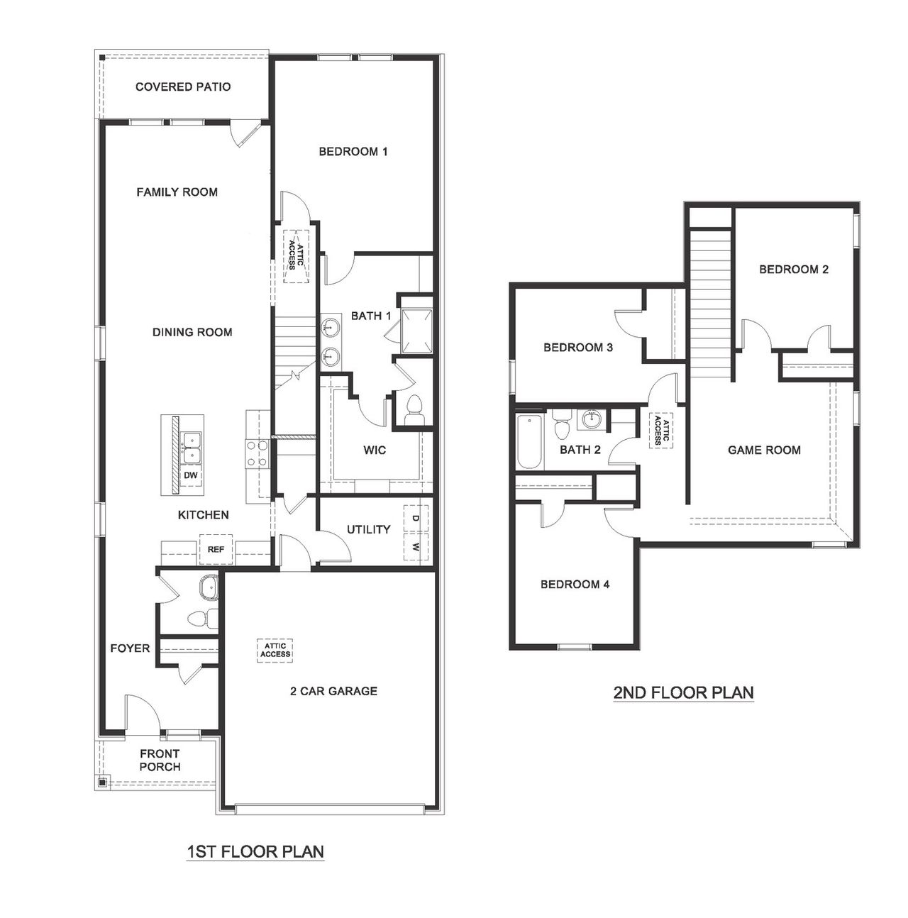 2D floor plan layout of this home in Winchester Crossing, Princeton, TX (Image 2).