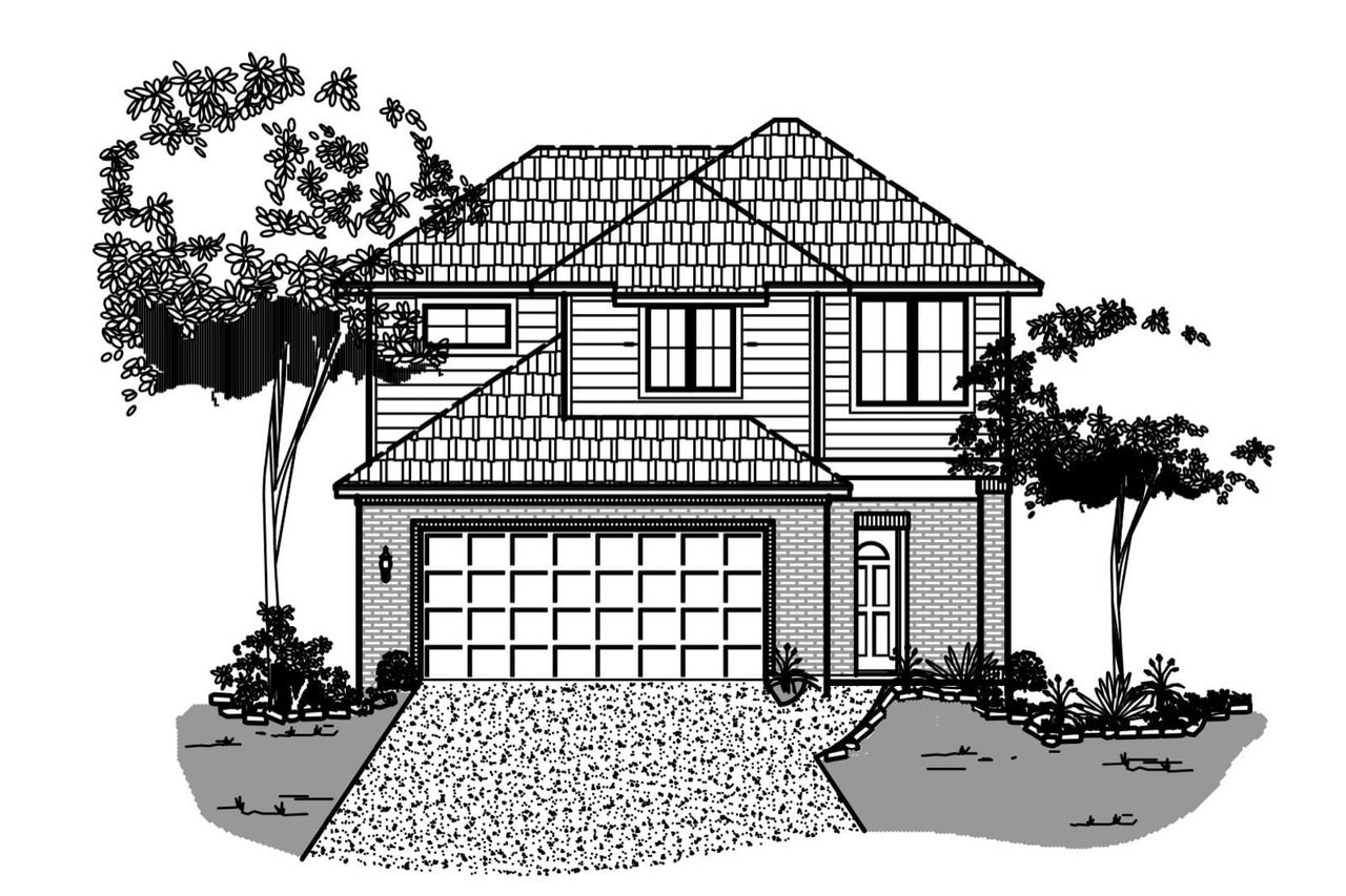 Representative rendering of the exterior for the Plan 2102 by Cyrene Homes (Image 2). Representative rendering of the exterior for the Plan 2102 by Cyrene Homes (Image 2).