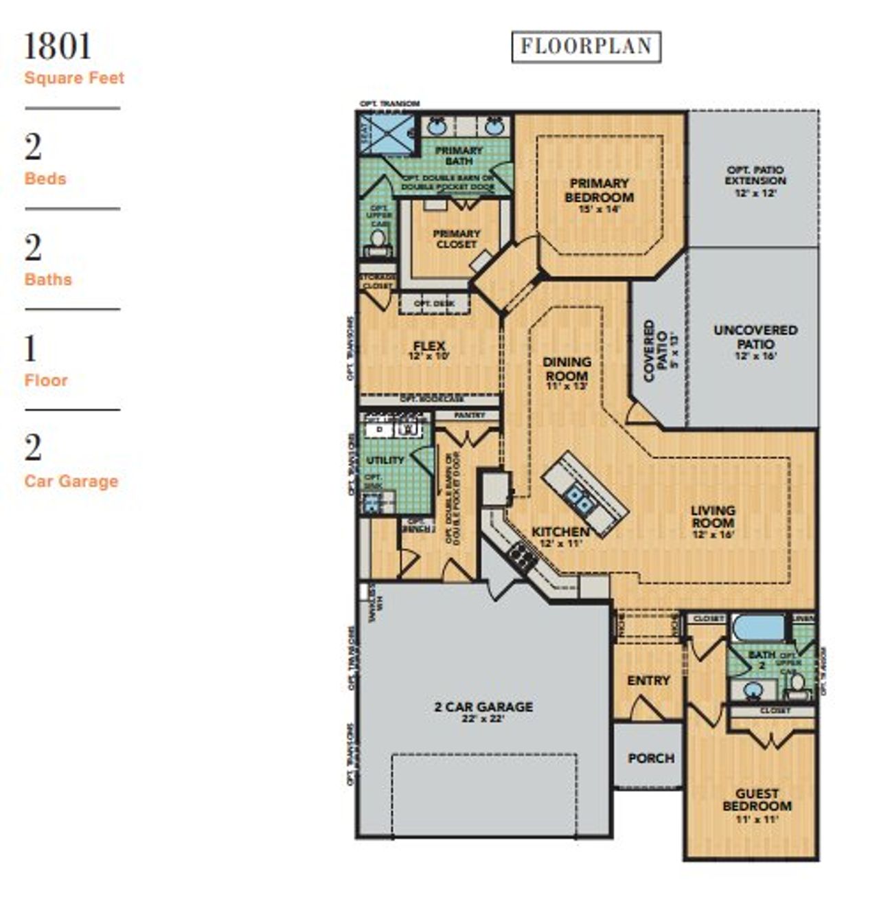 2D floor plan layout for the Portico by Epcon Communities in Ladera Little Elm, Little Elm, TX (Image 2). 2D floor plan layout for the Portico by Epcon Communities in Ladera Little Elm, Little Elm, TX (Image 2).