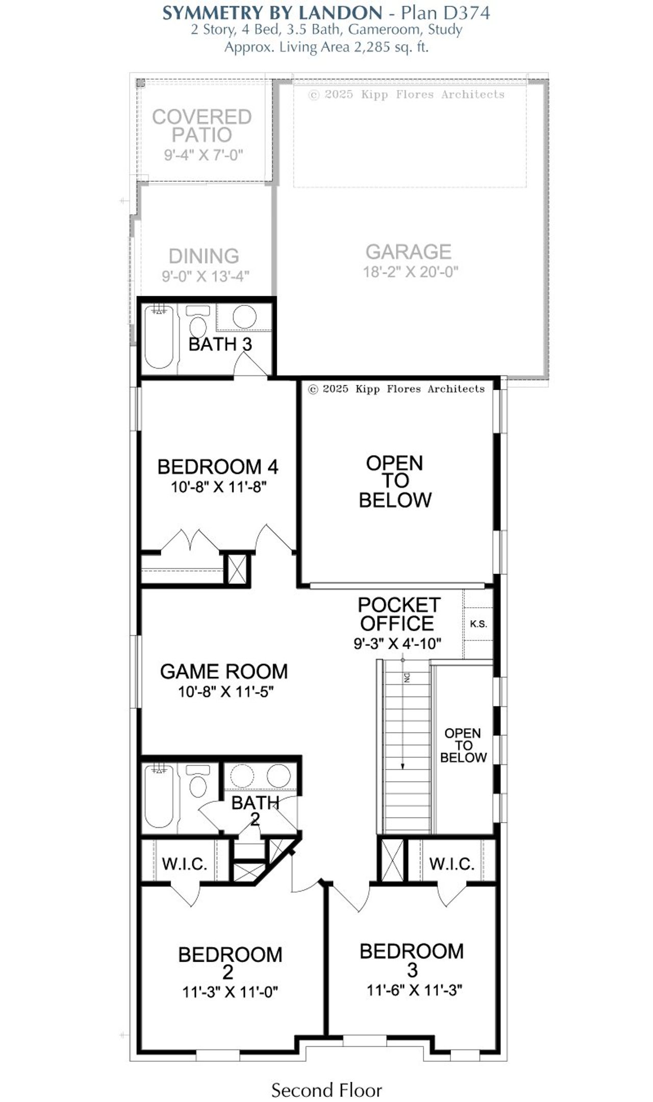 2D floor plan layout of this home in Lexington Frisco, Frisco, TX (Image 2).