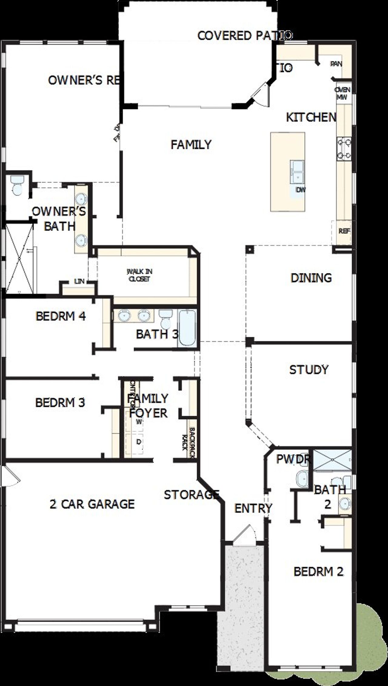 2D floor plan layout of this home in Skyline at Verrado Regent Hills, Buckeye, AZ (Image 2). 2D floor plan layout of this home in Skyline at Verrado Regent Hills, Buckeye, AZ (Image 2).