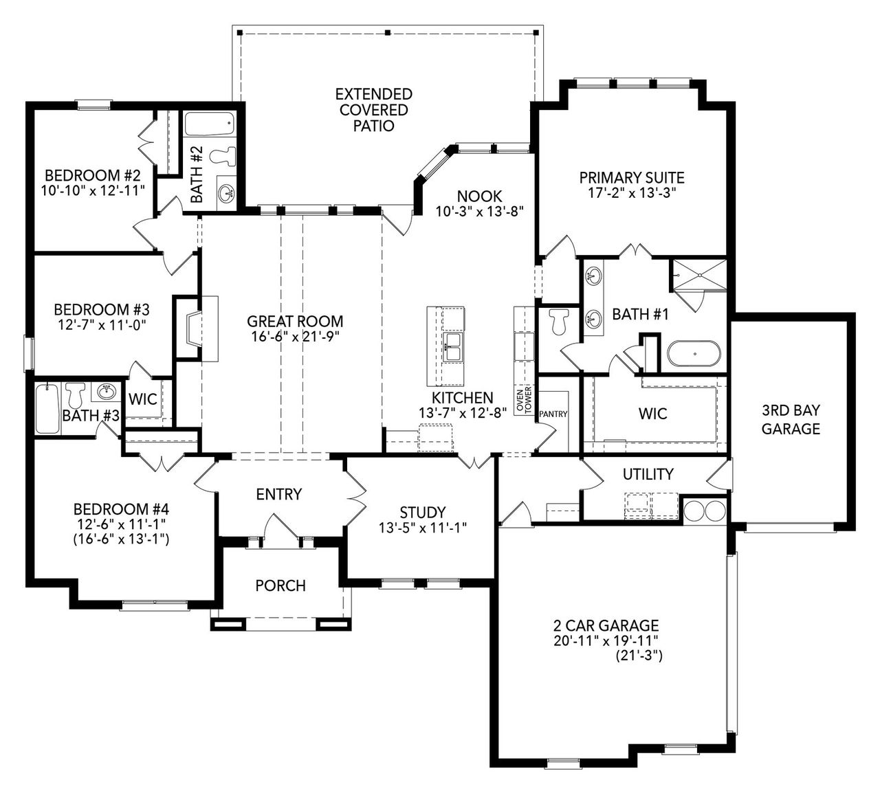 2D floor plan layout of this home in Joshua Meadows, Joshua, TX (Image 2). 2D floor plan layout of this home in Joshua Meadows, Joshua, TX (Image 2).