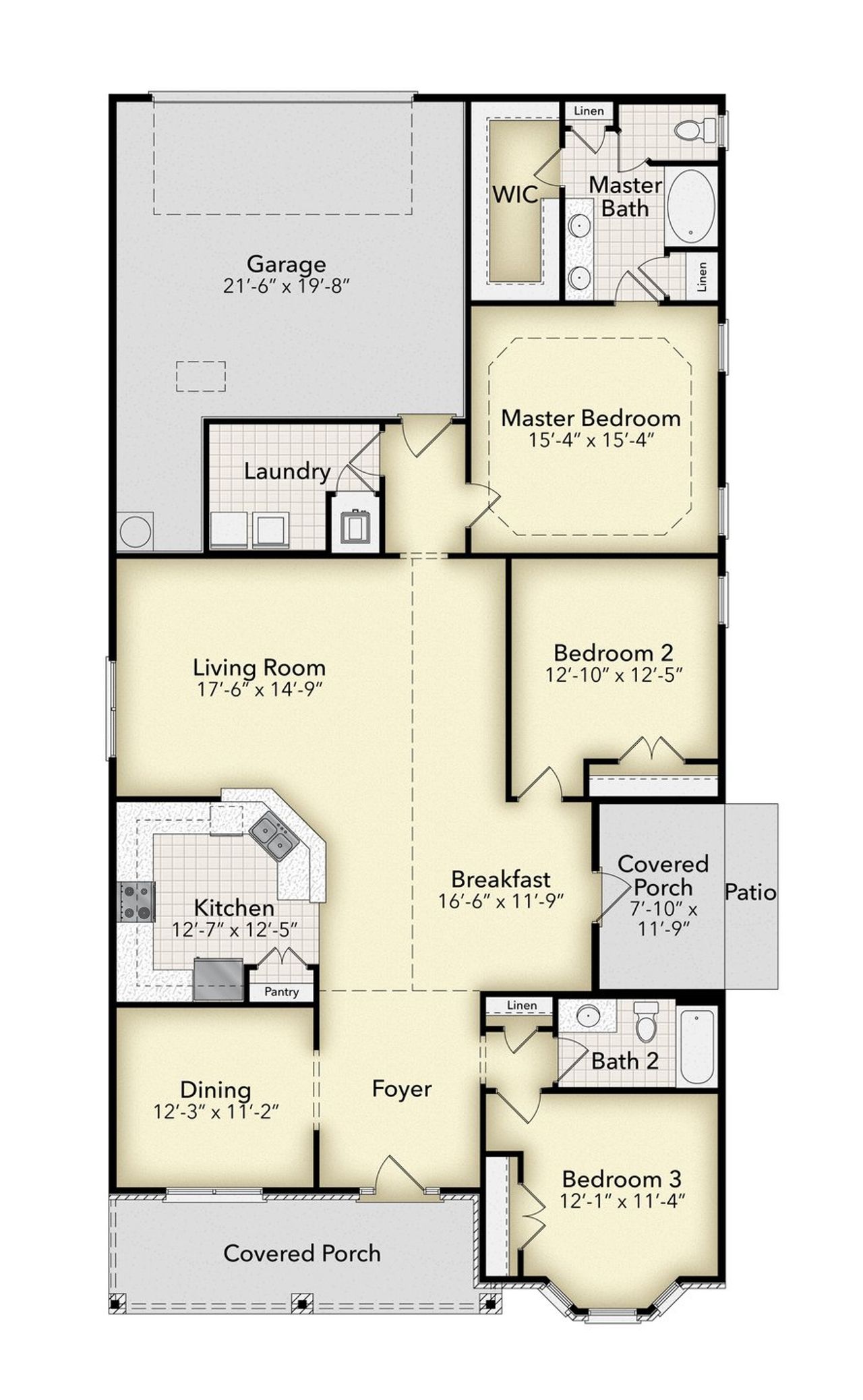 2D floor plan layout of this home in East Bay, Panama City, FL (Image 2). 2D floor plan layout of this home in East Bay, Panama City, FL (Image 2).