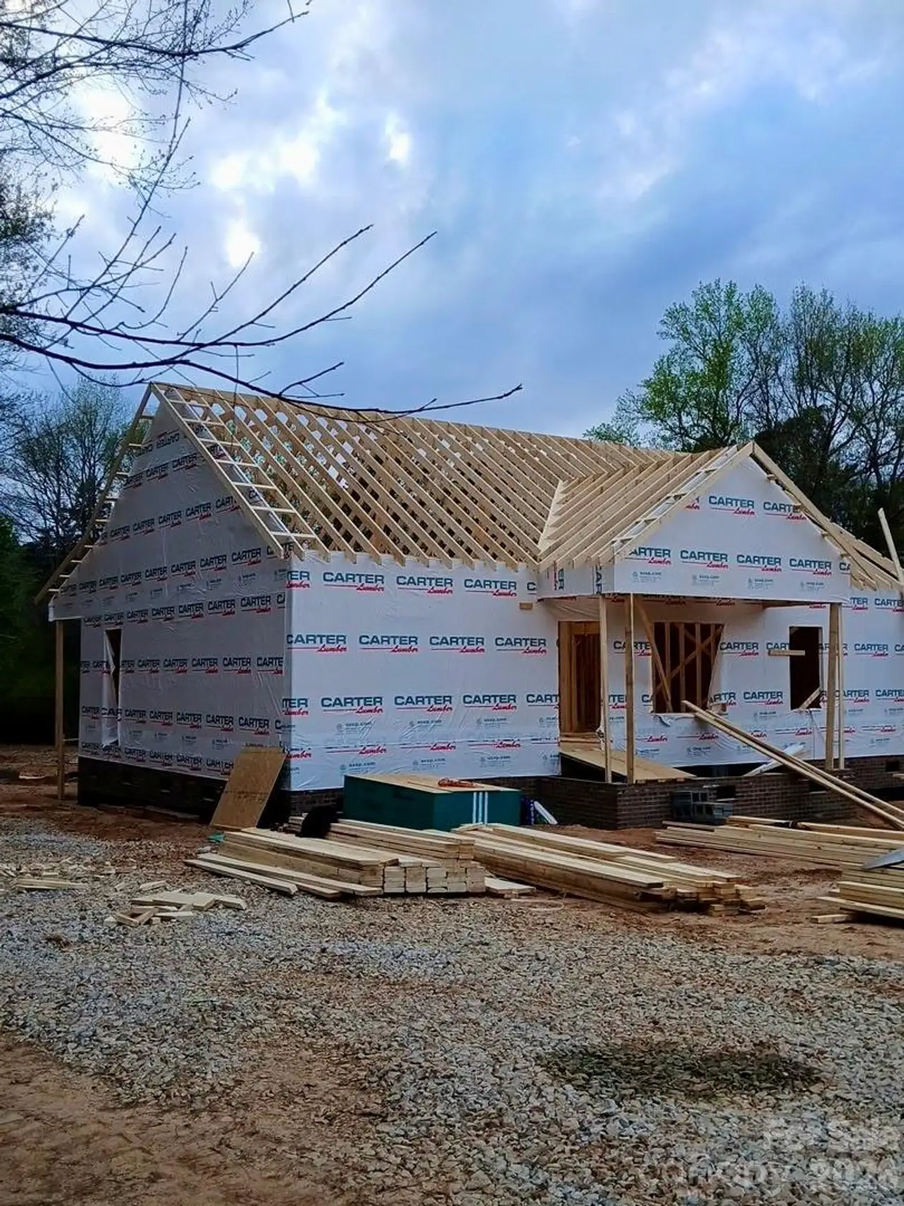 In-progress construction of a new home in , Fort Lawn, SC (Image 2).