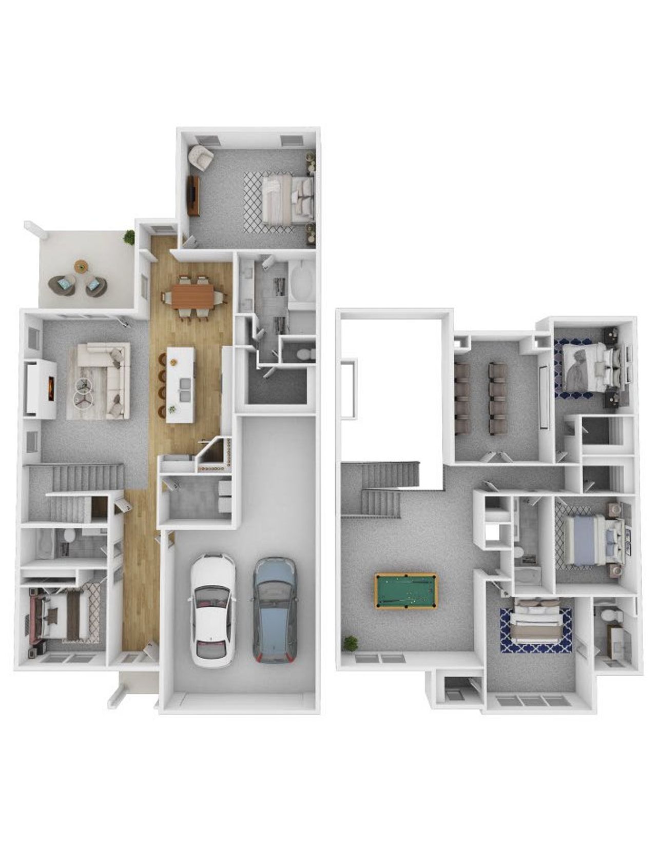 2D floor plan layout of this home in Clearview Ranch, Royse City, TX (Image 2).