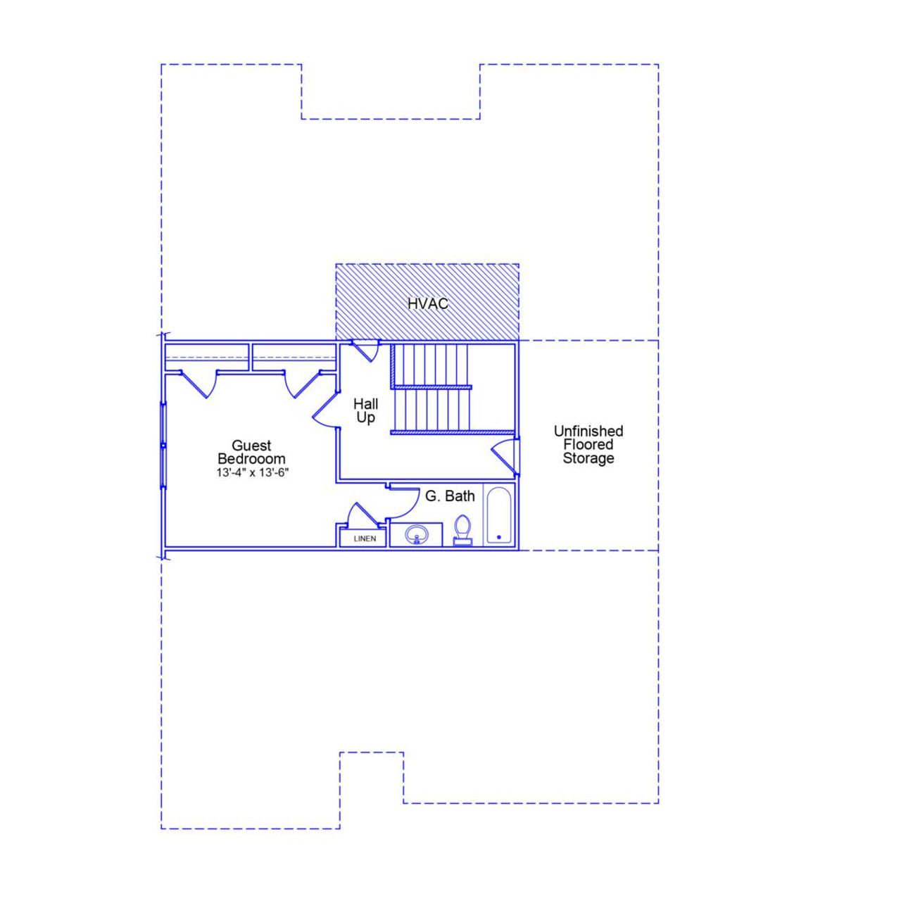 2D floor plan layout of this home in Ovation at Sweetbrier, Durham, NC (Image 2).