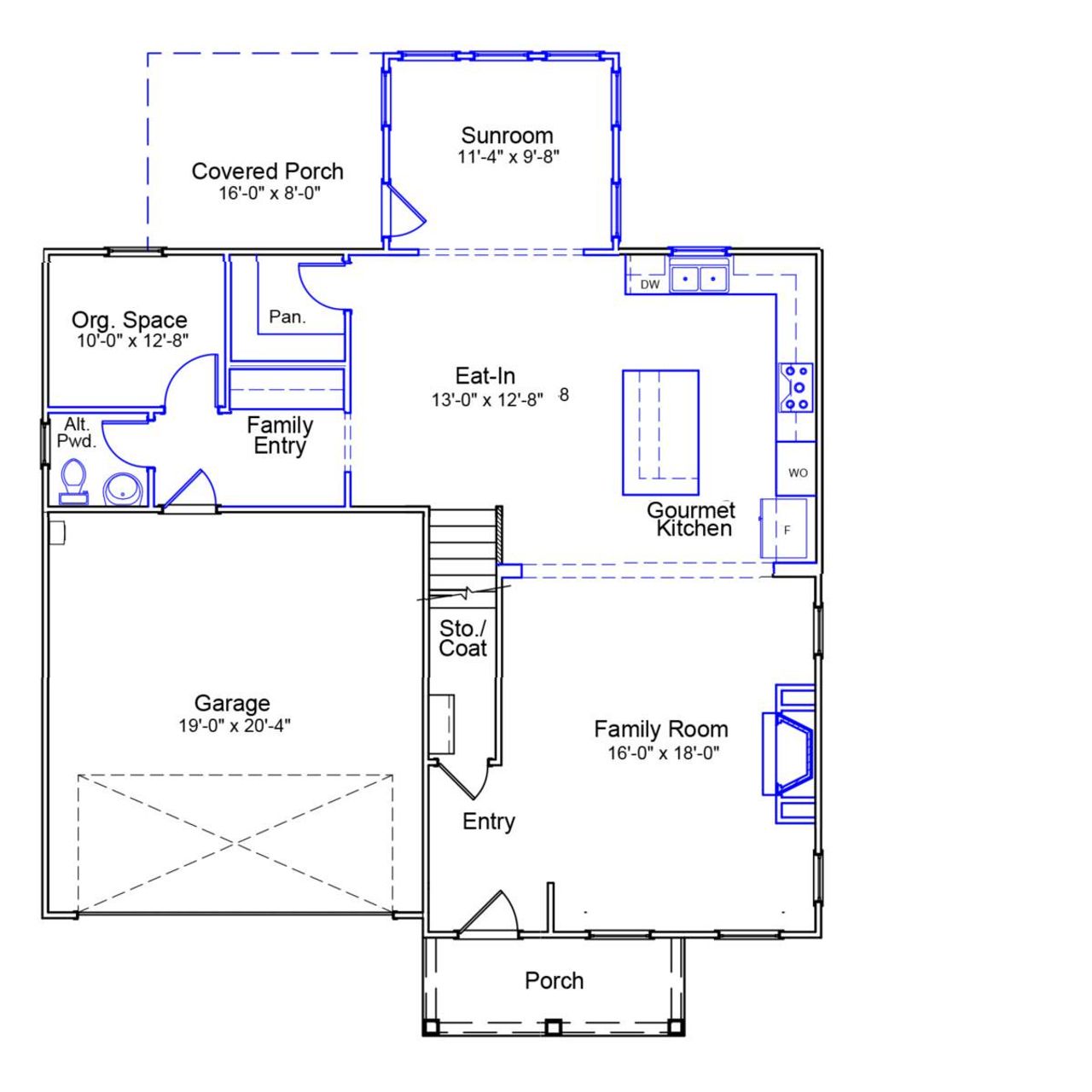 2D floor plan layout of this home in Hendrix Farms, Lexington, SC (Image 2).
