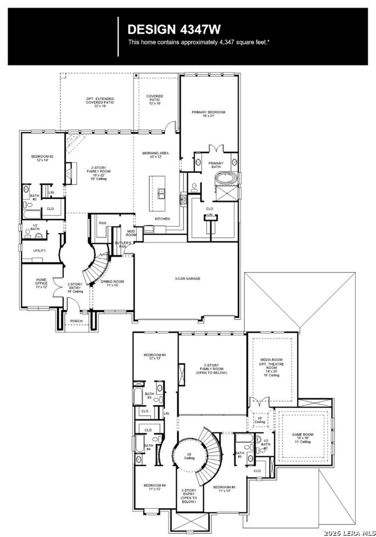 2D floor plan layout of this home in Esperanza, Boerne, TX (Image 2).