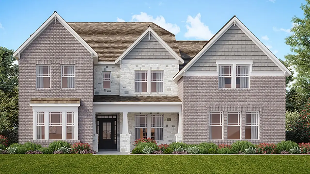 Representative exterior photo of a completed home built from the SONOMA by D.R. Horton in Thalley Creek Estates, Cumming, GA (Image 2). Representative exterior photo of a completed home built from the SONOMA by D.R. Horton in Thalley Creek Estates, Cumming, GA (Image 2).